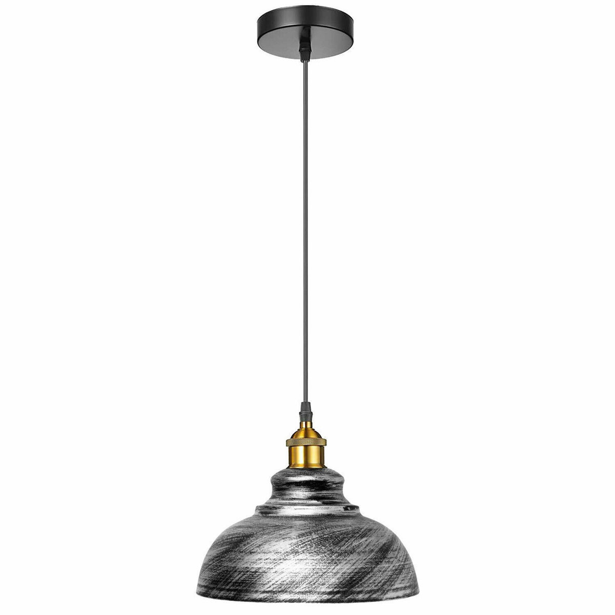 Industrial Metal Pendant Light – Dome, Flat or Cone Shade, E27 - photo 19