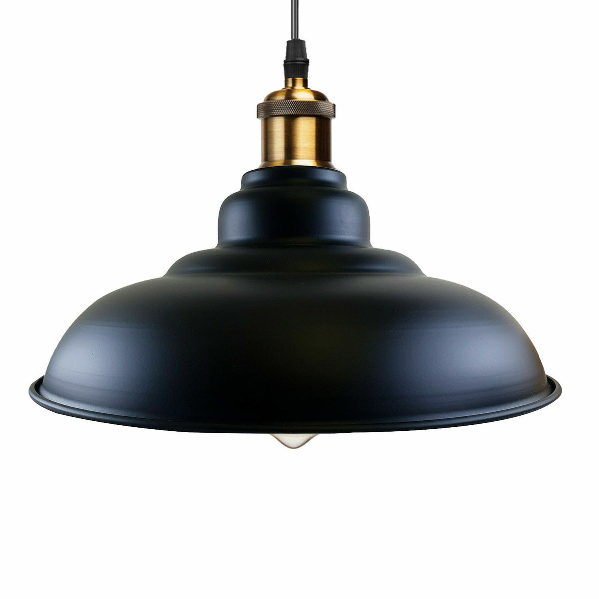 Industrial Metal Pendant Light – Dome, Flat or Cone Shade, E27 - photo 20