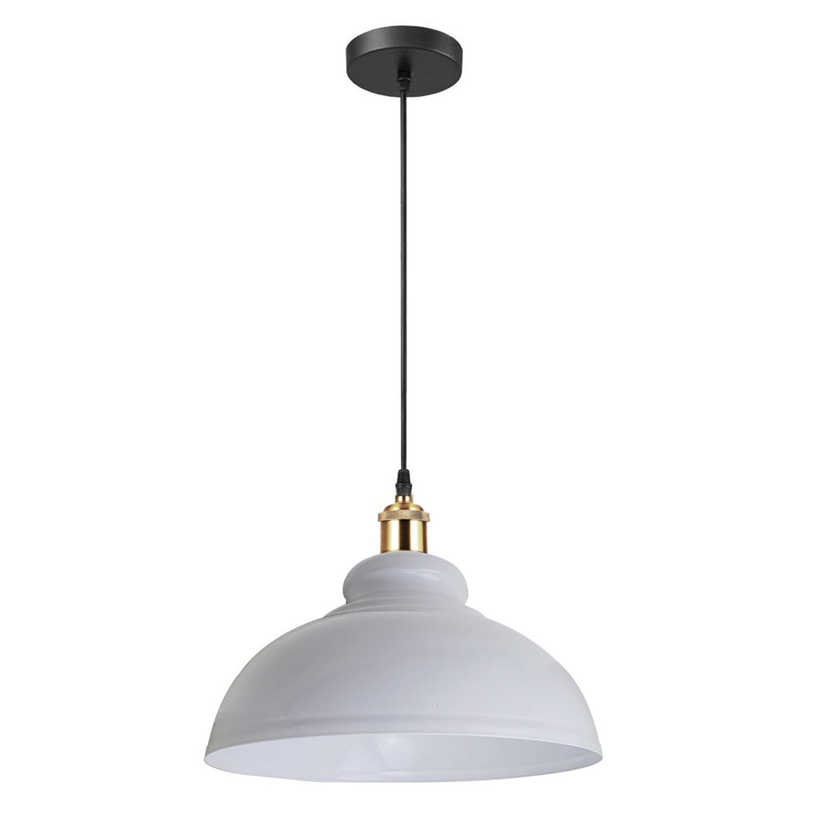 Industrial Metal Pendant Light – Dome, Flat or Cone Shade, E27 - photo 28
