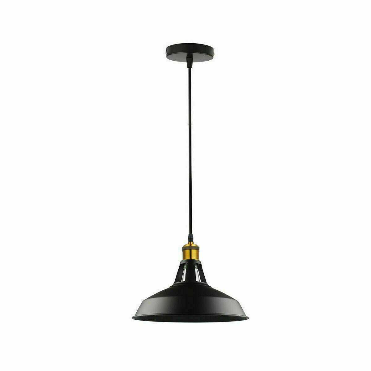 Industrial Metal Pendant Light – Dome, Flat or Cone Shade, E27 - photo 40