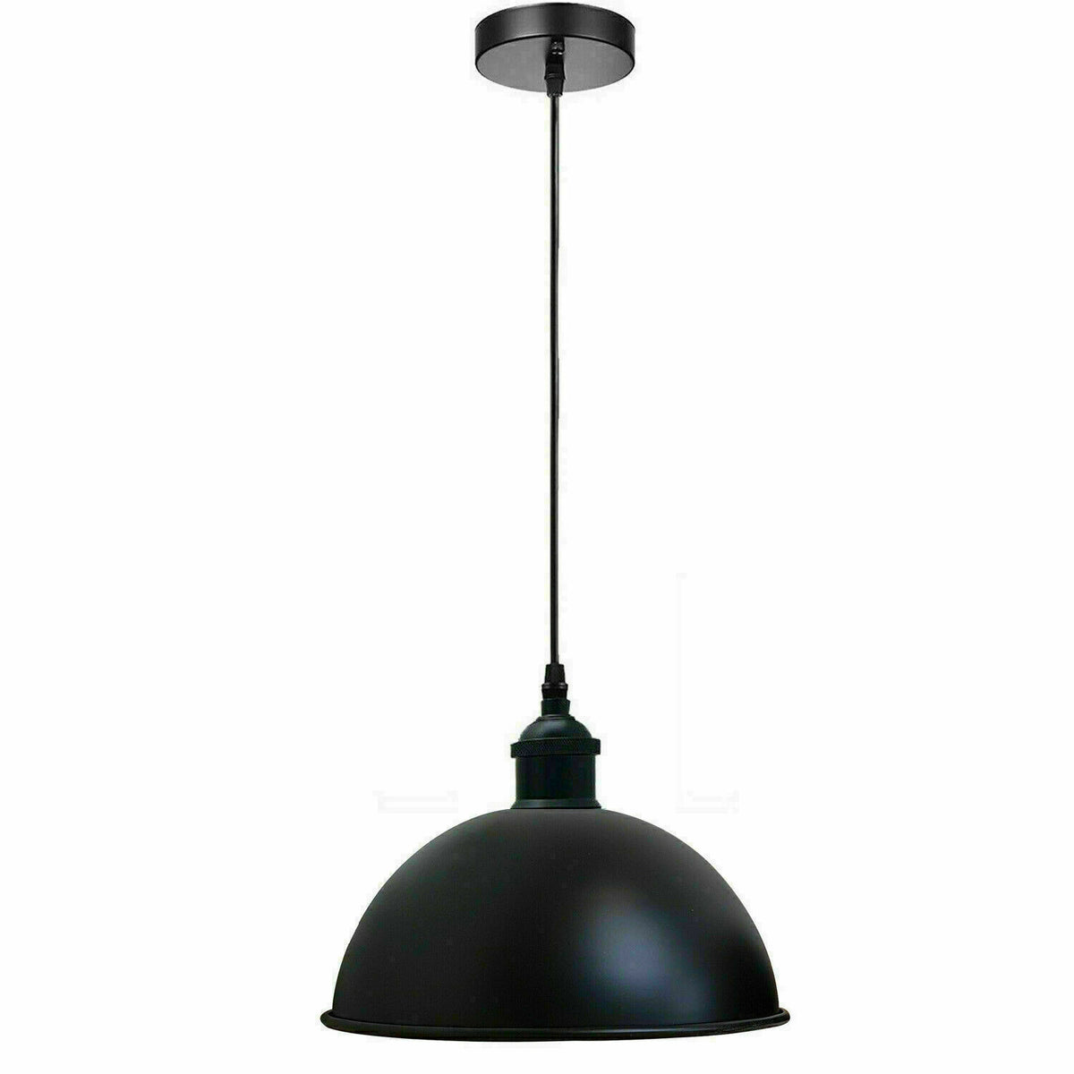 Industrial Metal Pendant Light – Dome, Flat or Cone Shade, E27 - photo 77
