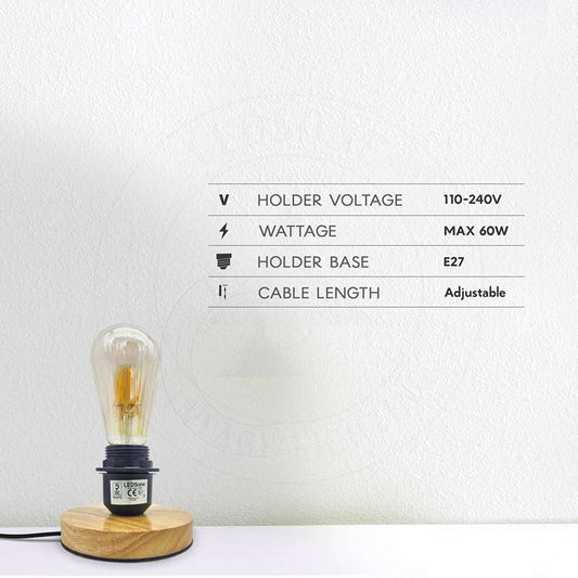 Industrial Plug-In Table Lamp Black E27 - photo 2