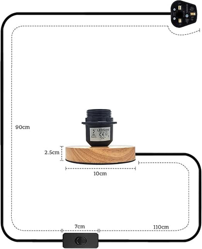 Industrial Plug-In Table Lamp Black E27 - photo 6
