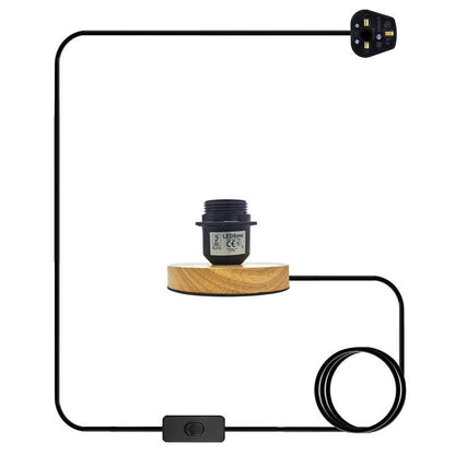 Industrial Plug-In Table Lamp Black E27 - Single, Without Bulb