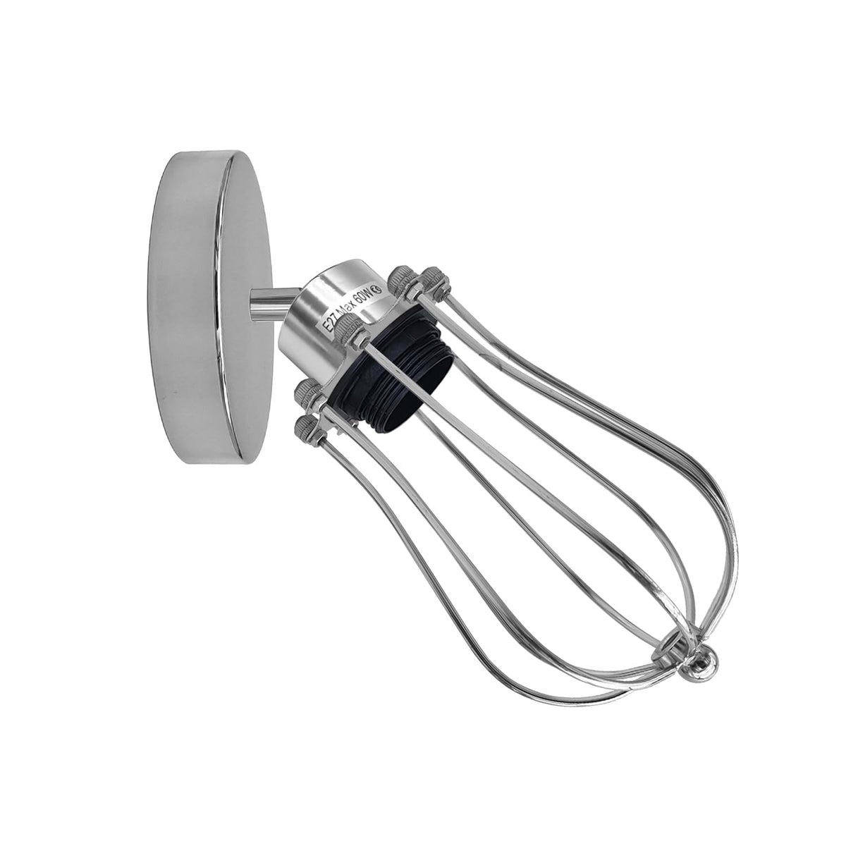 Adjustable Cage Light – Ceiling or Wall, E27, Chrome or Rose Gold - photo 2