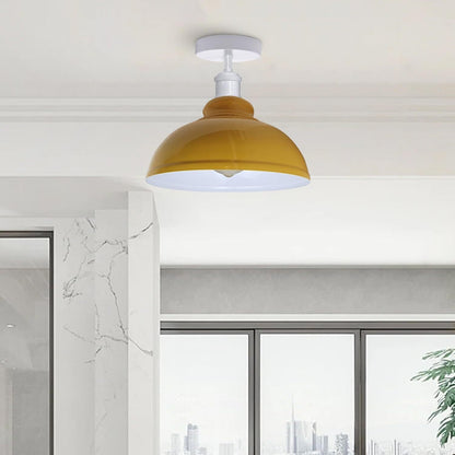 Curvy Dome Semi-Flush Ceiling Light – 15 Colours or Glass, E27 - photo 3