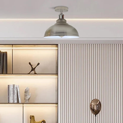 Curvy Dome Semi-Flush Ceiling Light – 15 Colours or Glass, E27 - photo 4