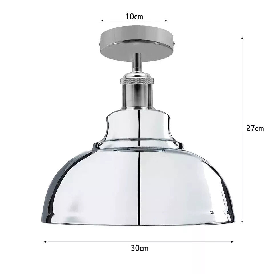 Curvy Dome Semi-Flush Ceiling Light – 15 Colours or Glass, E27 - photo 6