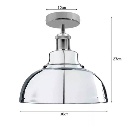 Curvy Dome Semi-Flush Ceiling Light – 15 Colours or Glass, E27 - photo 6
