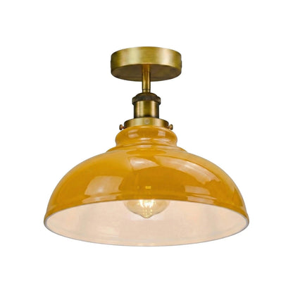 Curvy Dome Semi-Flush Ceiling Light – 15 Colours or Glass, E27 - photo 29