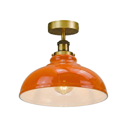 Curvy Dome Semi-Flush Ceiling Light – 15 Colours or Glass, E27 - photo 30