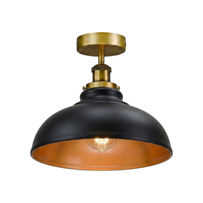Curvy Dome Semi-Flush Ceiling Light – 15 Colours or Glass, E27 - photo 31
