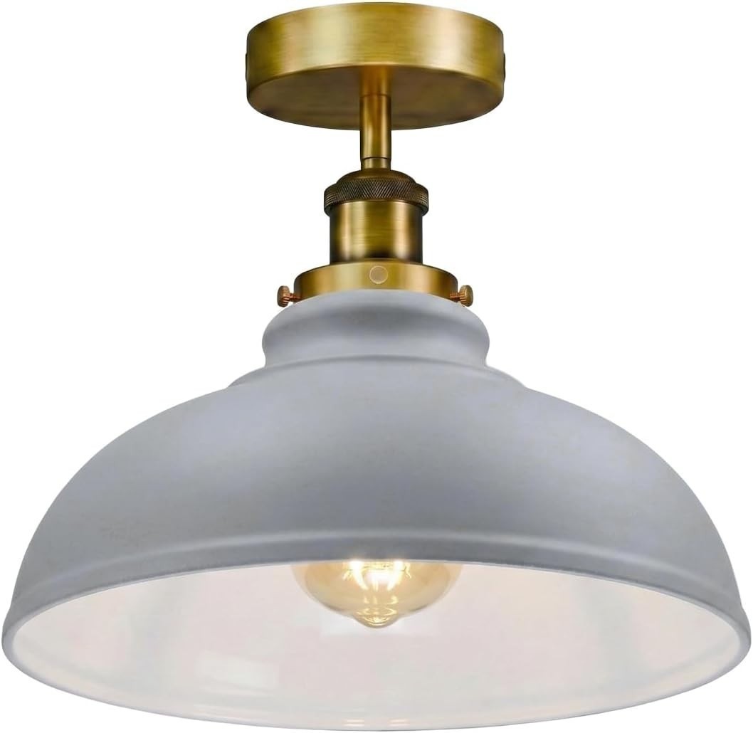 Curvy Dome Semi-Flush Ceiling Light – 15 Colours or Glass, E27 - photo 32