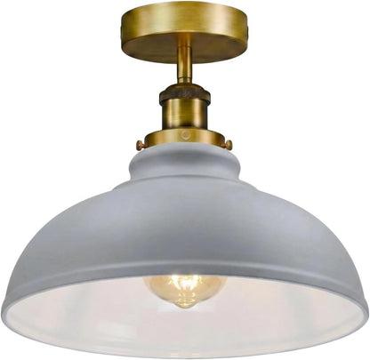 Curvy Dome Semi-Flush Ceiling Light – 15 Colours or Glass, E27 - photo 32