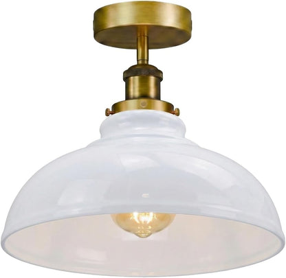 Curvy Dome Semi-Flush Ceiling Light – 15 Colours or Glass, E27 - photo 33