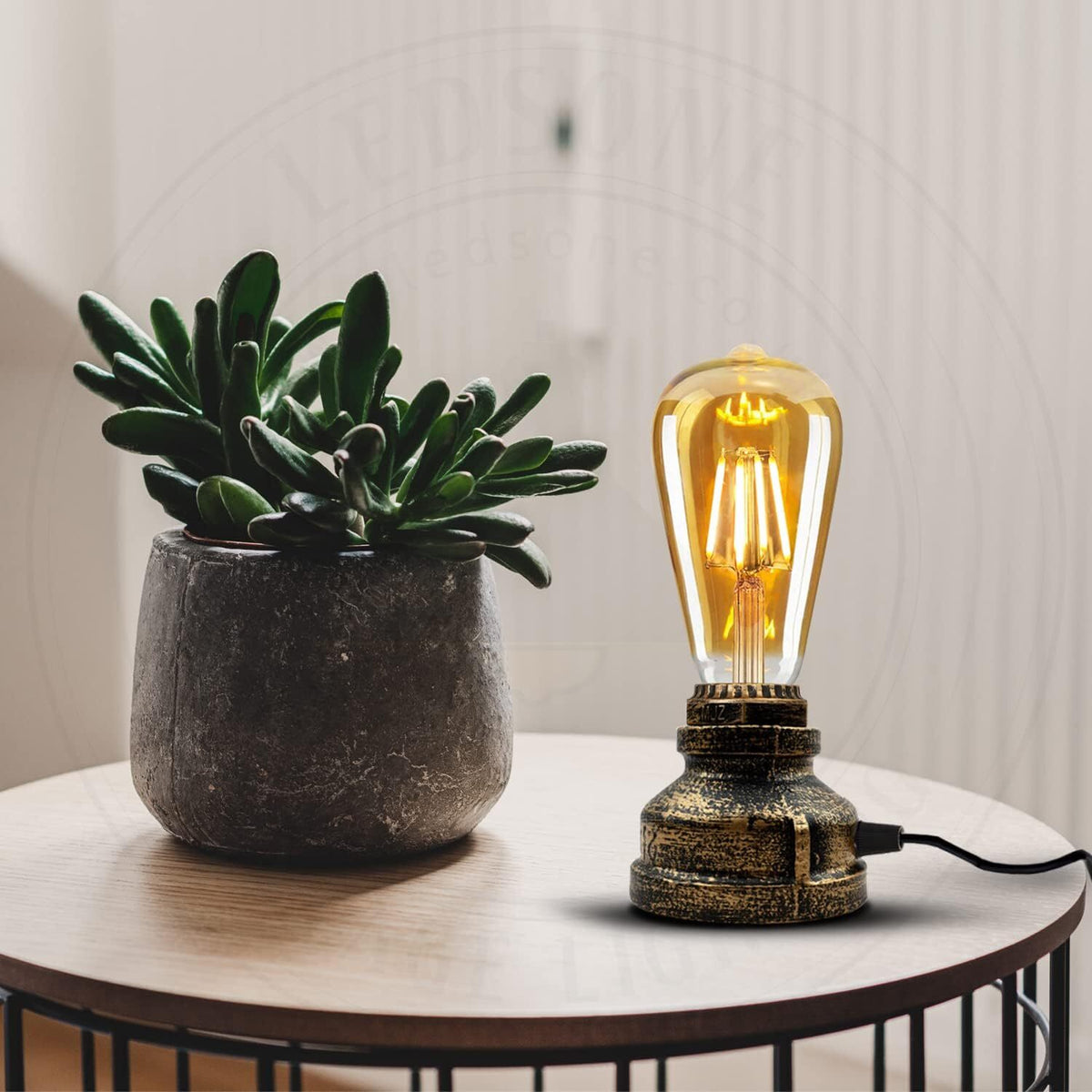 Industrial-Style Lamp Retro Water Pipe Design with 1.5m UK Cable - photo 10