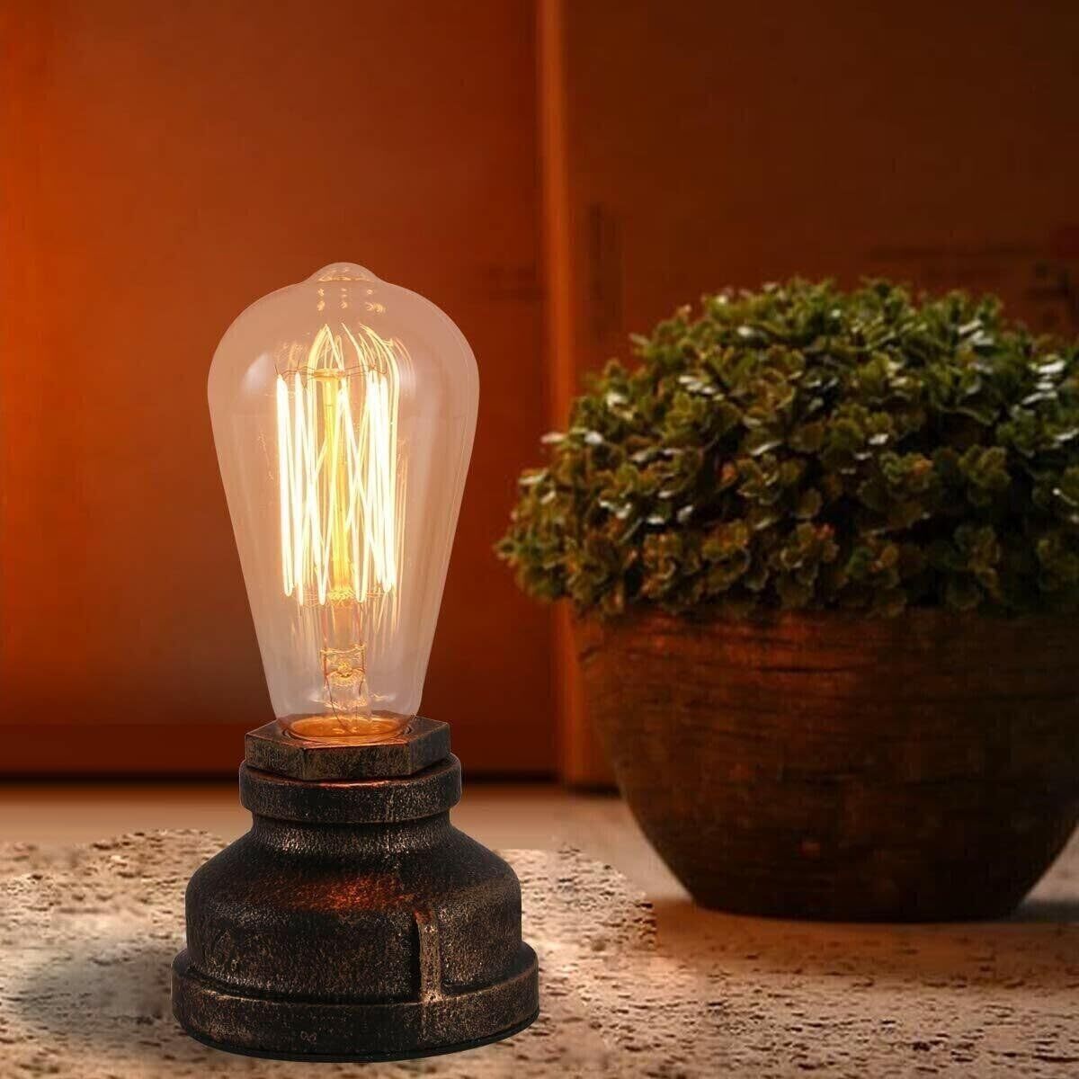 Industrial-Style Lamp Retro Water Pipe Design with 1.5m UK Cable - photo 12