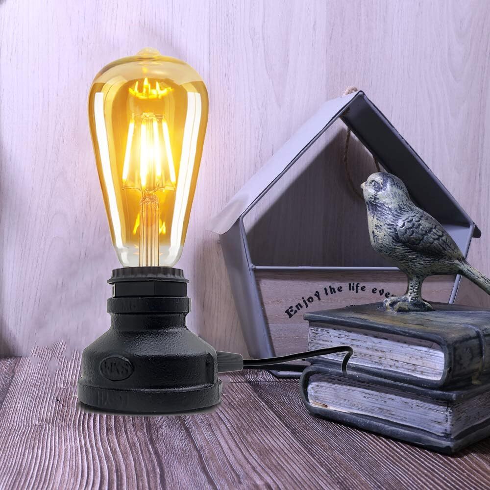 Industrial-Style Lamp Retro Water Pipe Design with 1.5m UK Cable - photo 7