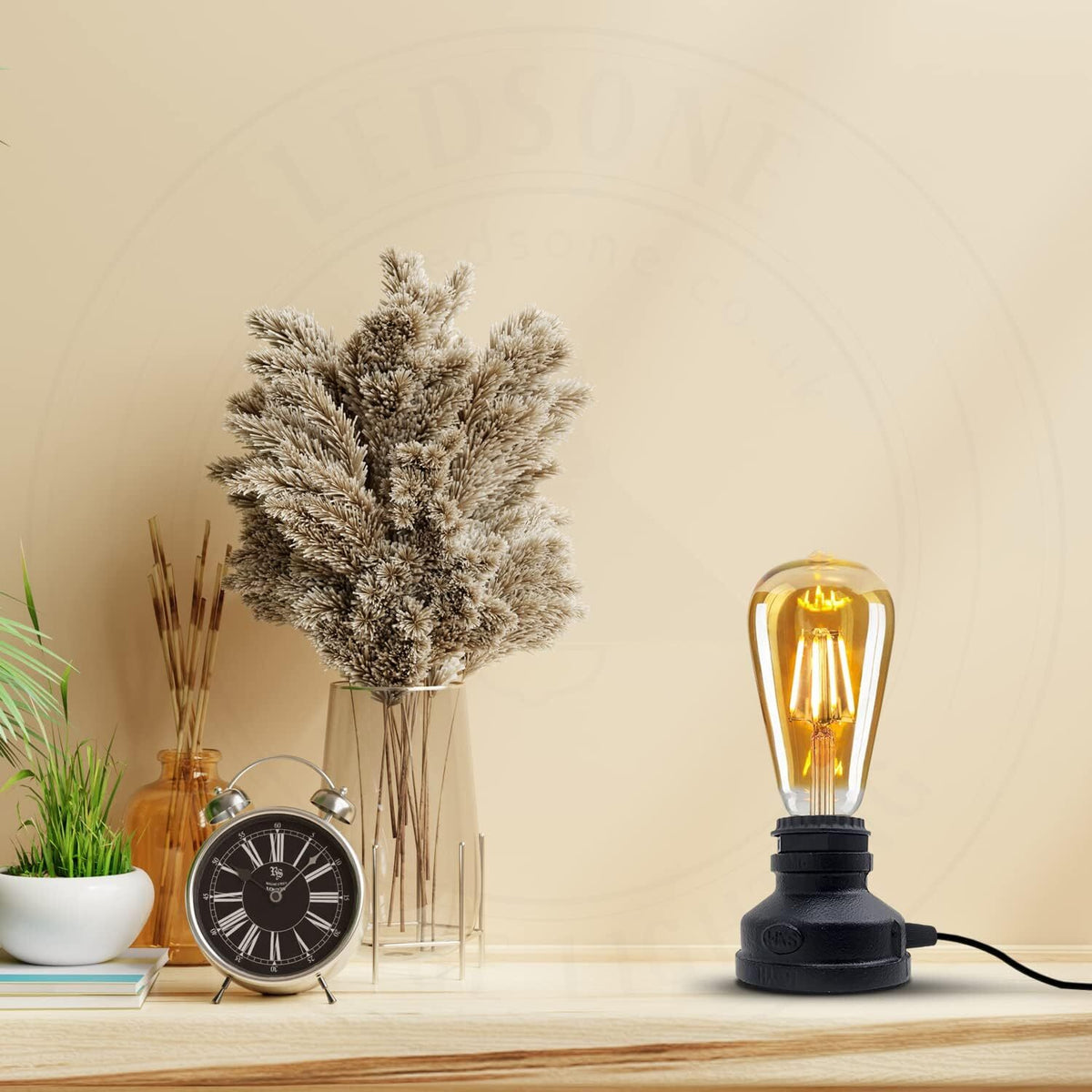Industrial-Style Lamp Retro Water Pipe Design with 1.5m UK Cable - photo 8