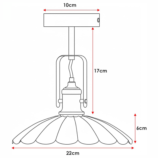 Swivel Semi Flush Light – Wall or Ceiling, Black, E27 - photo 2