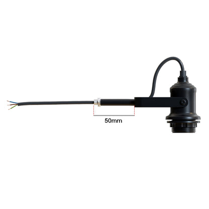 Swivel Semi Flush Light – Wall or Ceiling, Black, E27 - Black, No Shade