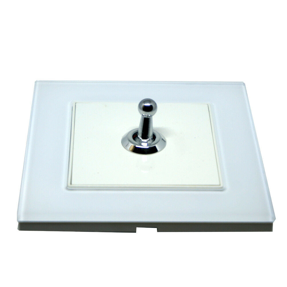 Industrial Toggle Light Switch Screwless – 1, 2 & 3 Gang - 1 Gang, White