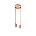 2 Light Cluster Pendant – Rose Gold, 12 cm Rose, E27 - Rose Gold, No Shade, ST64 Bulb