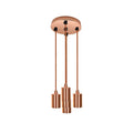 5 Light Cluster Pendant – Rose Gold, 12 cm Rose, E27 - Rose Gold, No Shade, ST64 Bulb