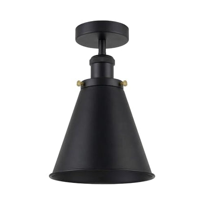 Industrial Semi Flush Ceiling Light – E27, Many Shades & Finishes - photo 11