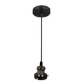 Pendant Light Set – Black or Brass E27 Holder, Cage or Curvy Shade - Shiny Black, No Shade, with Shade Ring, Without Bulb