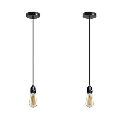Black Rubber Pendant Light Fitting – Pack of 2, 10 cm Rose, E27 - photo 10