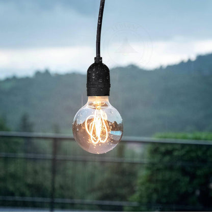 Single Pendant Light Fitting – Black E27 Holder, 95 cm Flex