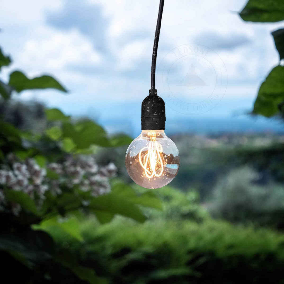 Single Pendant Light Fitting – Black E27 Holder, 95 cm Flex - photo 2