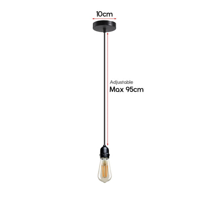 Black Rubber Pendant Light Fitting – Pack of 2, 10 cm Rose, E27 - photo 5