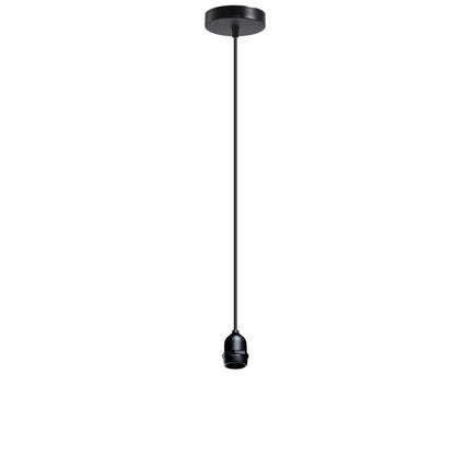 Single Pendant Light Fitting – Black E27 Holder, 95 cm Flex - Standard