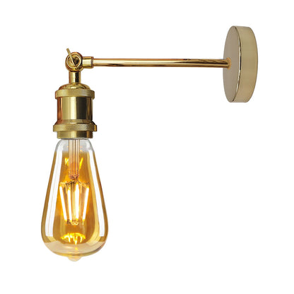 Straight Arm Wall Light Yellow Brass – E27, with or without Glass Shade - photo 4