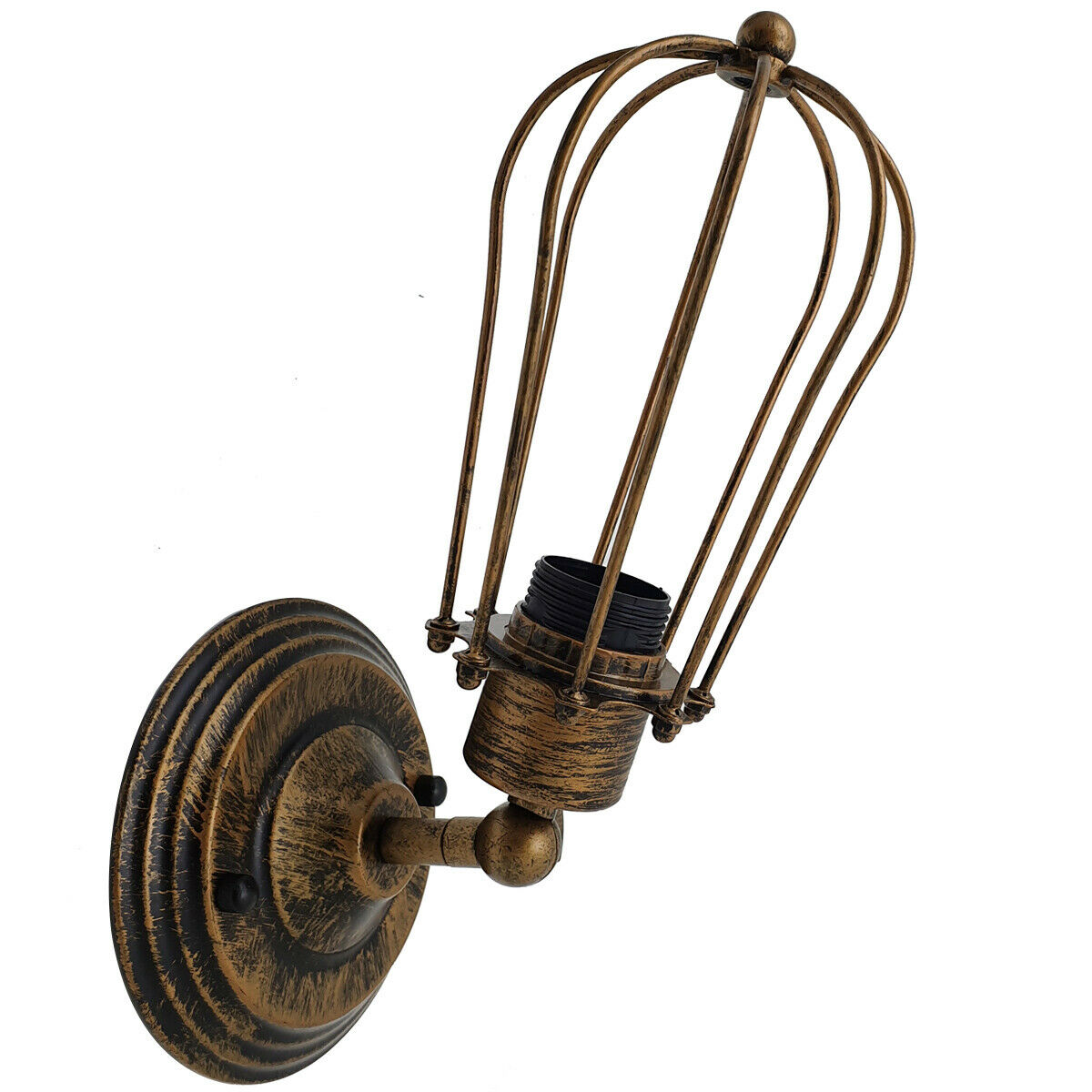 Wall Light with Adjustable Joint and Pear Cage – Copper, Silver or Rustic Red - photo 9