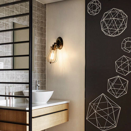 Wall Light with Adjustable Joint and Pear Cage – Copper, Silver or Rustic Red - photo 12