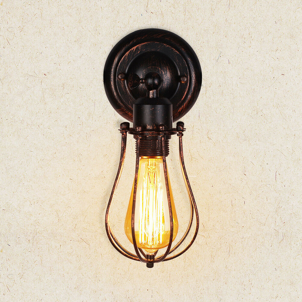 Wall Light with Adjustable Joint and Pear Cage – Copper, Silver or Rustic Red - photo 13