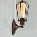 Wall Light with Adjustable Joint and Pear Cage – Copper, Silver or Rustic Red