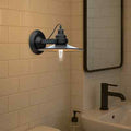 Industrial Wall Sconce with Shade – Black, Brushed Copper or Silver, E27
