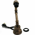 Industrial Water Pipe Table Lamp E27 – Lamp Only - Lamp Only, Brushed Copper, Without Bulb