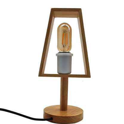 Industrial Wooden Frame Table Lamp E27 - photo 4