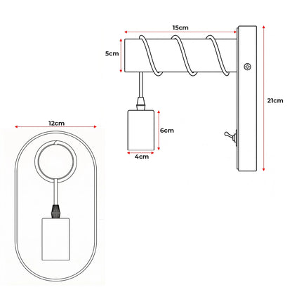 Walnut Wood Wall Light with Toggle Switch & G80 Bulb – E27 - photo 4