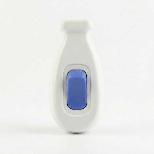 Inline Lamp Switch 16A On/Off – White with Blue Button