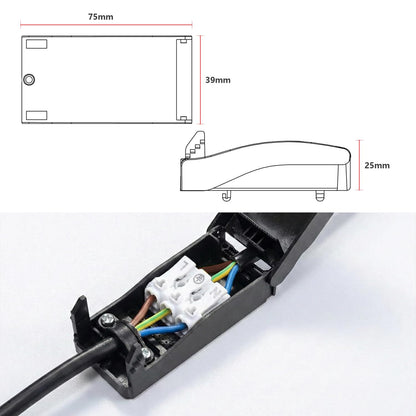IP44 Inline Junction Box 3-Core 16A – Black - photo 5