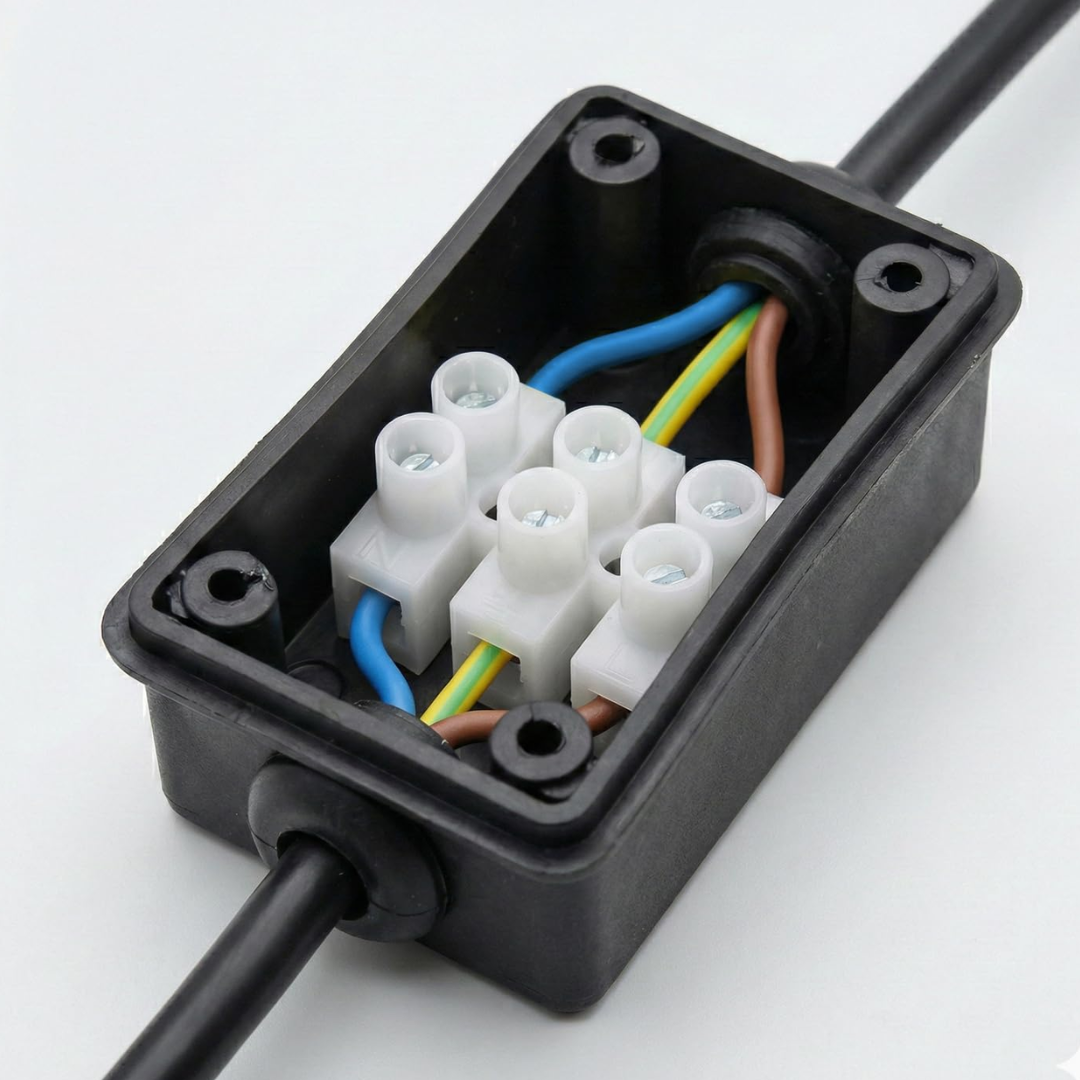 IP44 Mini Junction Box 3-Core 16A – Black - photo 4