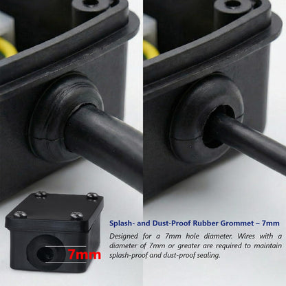 IP44 Mini Junction Box 3-Core 16A – Black - photo 6