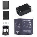 IP44 Mini Junction Box 3-Core 16A – Black - Single – with 7 mm protection coil