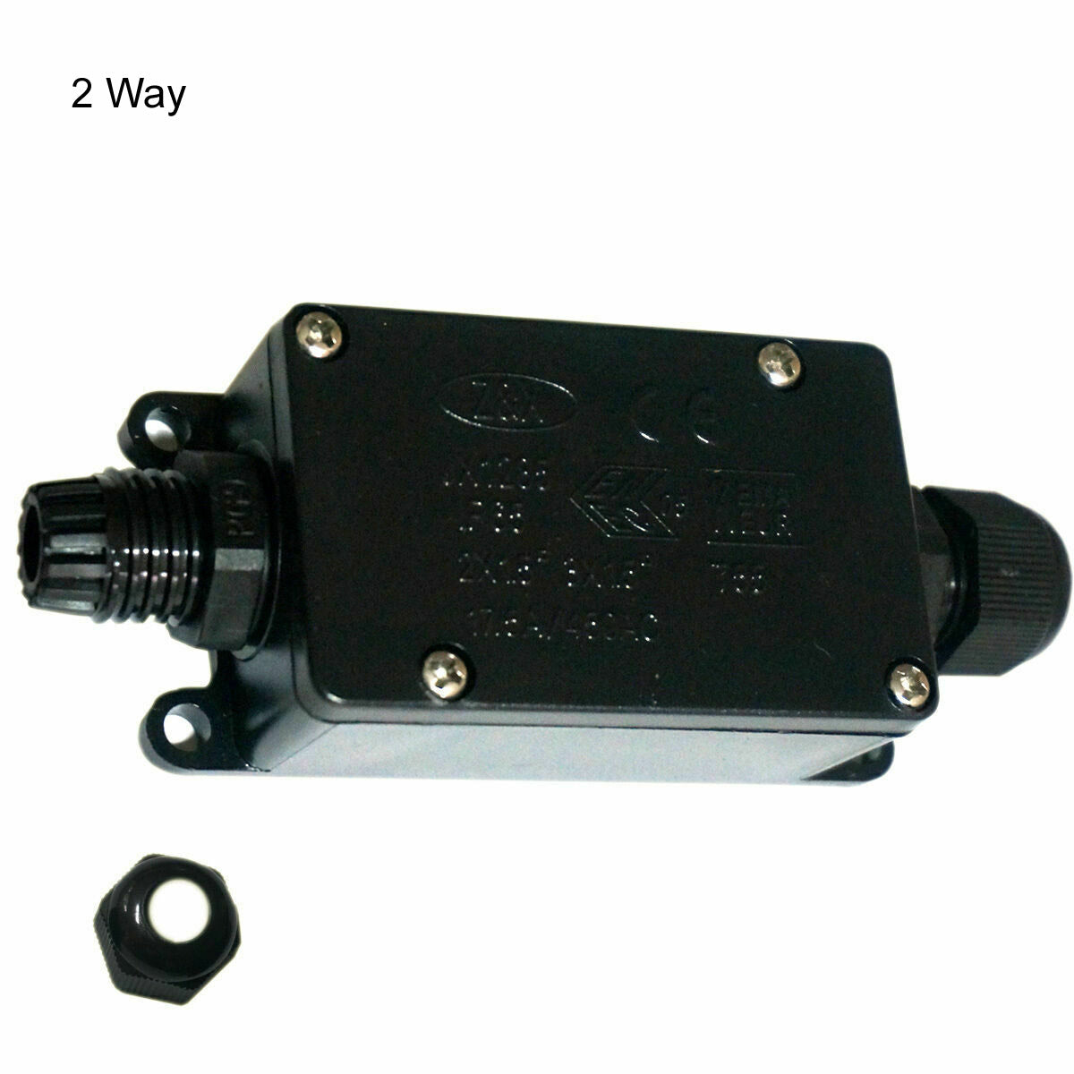 IP65 Waterproof Outdoor Junction Box – 2 & 3 Way - 2 Way, Single
